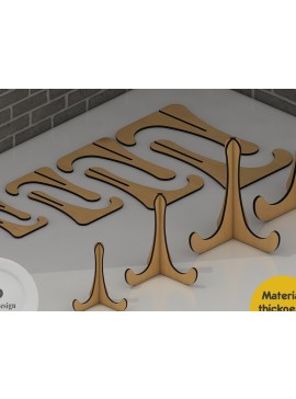 Intra απο ξύλο plywood  Χρώμα wenge 3mm-4mm πάχος - Βάση οθόνης / Σχέδιο κορνίζας Easel Δίασταση 20x25 cm INTRAFABR-105215503