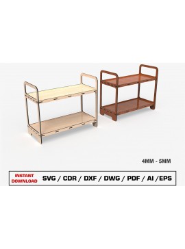 Intra απο ξύλο plywood  Χρώμα wenge 3mm-4mm πάχος - Εμφάνιση υ κοπής με λέιζερ βάσης, ράφι Δίασταση 30x20 cm INTRAFABR-117418784