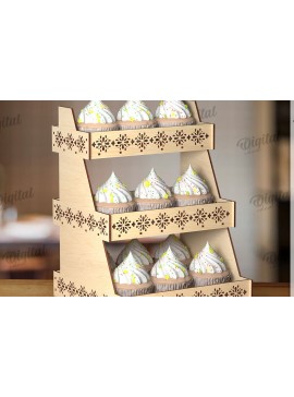 Intra απο ξύλο plywood  Χρώμα wenge 3mm-4mm πάχος - βάσης οθόνης. Ξύλινο σταντ Δίασταση 30x20 cm INTRAFABR-102528018