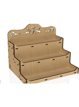 Σετ των 2 Intra απο ξύλο plywood  Χρώμα wenge 3mm-4mm πάχος - Βάση οθόνης, Βάση σε επίπεδα, Δίασταση 20x20 cm INTRAFABR-102063010