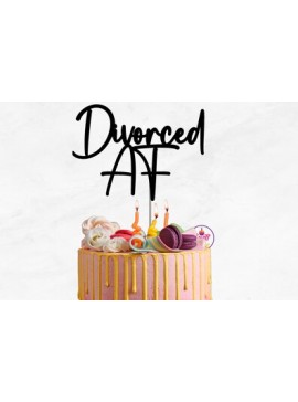 Σετ των 2 Intra απο ξύλο plywood  Χρώμα wenge 3mm-4mm πάχος - Divorced BY Cake Topper Δίασταση 20x20 cm INTRAFABR-28365482