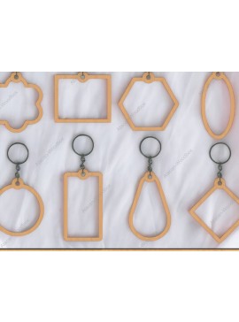 Σετ των 2 Intra απο ξύλο plywood  Χρώμα wenge 3mm-4mm πάχος - Πακέτο προτύπων κοπής μπρελόκ DIY Δίασταση 4x4 cm INTRAFABR-50207054