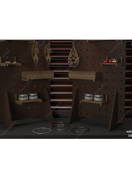 Intra απο ξύλο plywood  Χρώμα wenge 3mm-4mm πάχος - Οθόνη 185 φορητής βάσης Pegboard DIY Δίασταση 30x20 cm INTRAFABR-106333736