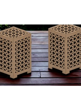 Σετ των 2 Intra απο ξύλο plywood  Χρώμα wenge 3mm-4mm πάχος - DIY Ξύλινα Φωτιστικά Επιτραπέζιου & Θήκες ρεσώ Δίασταση 4x4 cm INTRAFABR-106333837