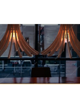 Σετ των 2 Intra απο ξύλο plywood  Χρώμα wenge 3mm-4mm πάχος - Πρότυπο DIY ξύλινο κρεμαστό φωτιστικό - Laser Δίασταση 4x4 cm INTRAFABR-107144198