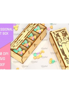 Σετ των 2 Intra απο ξύλο plywood  Χρώμα wenge 3mm-4mm πάχος - Doctor Gift Box Δίασταση 15x15 cm INTRAFABR-83720328