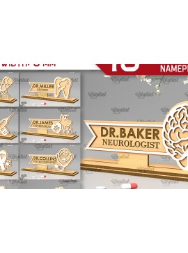 Intra απο ξύλο plywood  Χρώμα wenge 3mm-4mm πάχος - Δέσμη κοπής με λέιζερ πινακίδες γραφείου Doctors Δίασταση 30x20 cm INTRAFABR-117525219