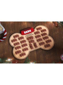 Σετ των 2 Intra απο ξύλο plywood  Χρώμα wenge 3mm-4mm πάχος - Ημερολόγιο Advent Dog | Δώρο για κατοικίδια | Λιχουδιές Δίασταση 15x15 cm INTRAFABR-66884523