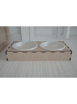 Intra απο ξύλο plywood  Χρώμα wenge 3mm-4mm πάχος - Βάση για μπολ για σκύλους / Μπολ τροφοδοσίας για σκύλους γάτες 280 Δίασταση 30x20 cm INTRAFABR-107443152