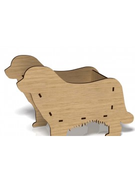 Σετ των 2 Intra απο ξύλο plywood  Χρώμα wenge 3mm-4mm πάχος - Dog Box, Animal Box, File Δίασταση 20x20 cm INTRAFABR-80235595