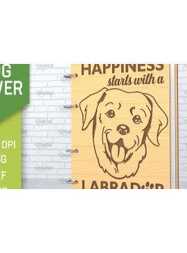 Intra απο ξύλο plywood  Χρώμα wenge 3mm-4mm πάχος - κάλυμμα σκύλου. Labrador Δίασταση 30x20 cm INTRAFABR-95233073