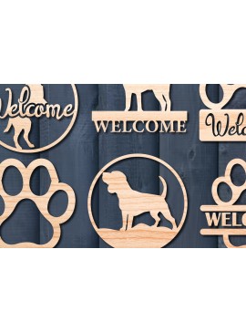 Intra απο ξύλο plywood  Χρώμα wenge 3mm-4mm πάχος - Δέσμη κοπής με λέιζερ με σημάδια υποδοχής πόρτας σκύλου Δίασταση 30x20 cm INTRAFABR-94073075