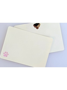 Σετ των 2 Intra απο ξύλο plywood  Χρώμα wenge 3mm-4mm πάχος - Πρότυπο κάρτας φακέλου και σημειώσεων σκύλου Δίασταση 20x20 cm INTRAFABR-90171202