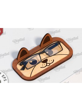 Intra απο ξύλο plywood  Χρώμα wenge 3mm-4mm πάχος - θήκη γυαλιών σκύλου Δίασταση 30x20 cm INTRAFABR-90171173