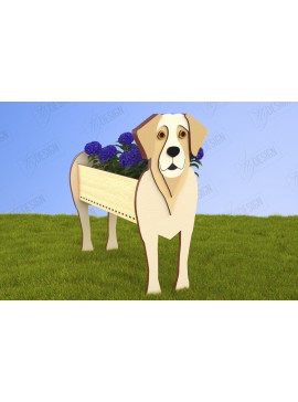 Intra απο ξύλο plywood  Χρώμα wenge 3mm-4mm πάχος - Στάση λουλουδιών σκύλου | Κήπος Δίασταση 30x20 cm INTRAFABR-54876893