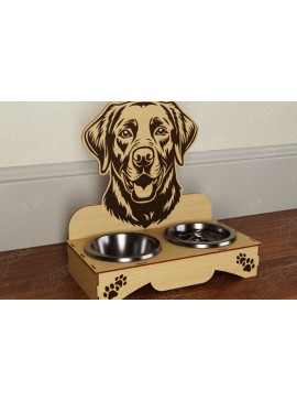 Intra απο ξύλο plywood  Χρώμα wenge 3mm-4mm πάχος - Βάση μπολ τροφής για σκύλους | Θήκη για μπολ φαγητού Δίασταση 30x20 cm INTRAFABR-74984779