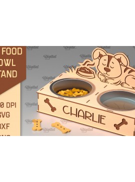 Intra απο ξύλο plywood  Χρώμα wenge 3mm-4mm πάχος - Βάση για μπολ τροφής για σκύλους Δίασταση 30x20 cm INTRAFABR-61189369