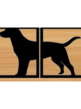 Intra απο ξύλο plywood  Χρώμα wenge 3mm-4mm πάχος - ός τοίχος με λίμα κοπής με λέιζερ σκύλου Δίασταση 40x50 cm INTRAFABR-100858137