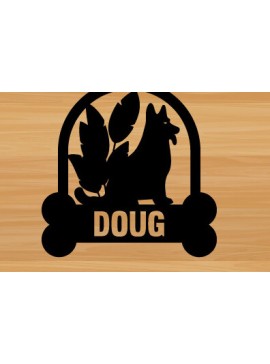 Intra απο ξύλο plywood  Χρώμα wenge 3mm-4mm πάχος - Dog Laser διακόσμηση τοίχου με λέιζερ Δίασταση 40x50 cm INTRAFABR-122457304