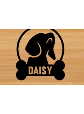 Intra απο ξύλο plywood  Χρώμα wenge 3mm-4mm πάχος - κοπής με λέιζερ τέχνης ς διακόσμησης τοίχου Dog Δίασταση 40x50 cm INTRAFABR-122134767