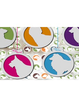 Σετ των 2 Intra απο ξύλο plywood  Χρώμα wenge 3mm-4mm πάχος - Δέσμη στολίδι για σκύλους , Dog Christmas Δίασταση 6x6 cm INTRAFABR-122246404