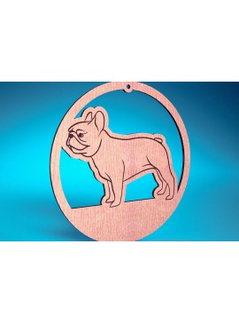 Σετ των 2 Intra απο ξύλο plywood  Χρώμα wenge 3mm-4mm πάχος - Στολίδι σκύλου με λέιζερ | Λέιζερ σκύλου Δίασταση 6x6 cm INTRAFABR-122246397