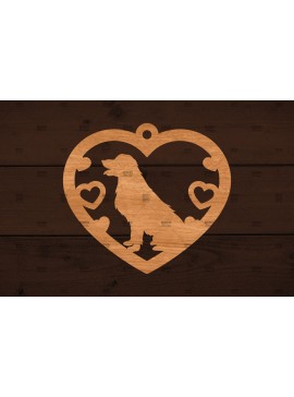 Σετ των 2 Intra απο ξύλο plywood  Χρώμα wenge 3mm-4mm πάχος - Στολίδι σκύλου , Δίασταση 6x6 cm INTRAFABR-117644321