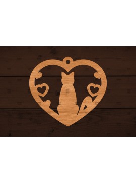 Σετ των 2 Intra απο ξύλο plywood  Χρώμα wenge 3mm-4mm πάχος - Στολίδι σκύλου , Δίασταση 6x6 cm INTRAFABR-117644396