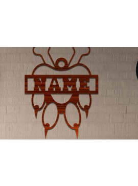 Intra απο ξύλο plywood  Χρώμα wenge 3mm-4mm πάχος - Σήμα ονόματος ποδιού σκύλου Δίασταση 30x20 cm INTRAFABR-96285803