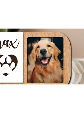 Intra απο ξύλο plywood  Χρώμα wenge 3mm-4mm πάχος - κοπής με λέιζερ για κορνίζα σκύλου Δίασταση 20x25 cm INTRAFABR-124401905