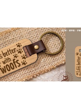 Σετ των 2 Intra απο ξύλο plywood  Χρώμα wenge 3mm-4mm πάχος - Dog Quotes Μπρελόκ με λέιζερ 11 Δίασταση 4x4 cm INTRAFABR-72377323