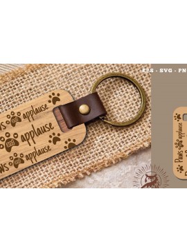 Σετ των 2 Intra απο ξύλο plywood  Χρώμα wenge 3mm-4mm πάχος - Dog Quotes Μπρελόκ με λέιζερ 12 Δίασταση 4x4 cm INTRAFABR-72377331