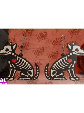 Σετ των 3 Intra απο ξύλο plywood  Χρώμα wenge 3mm-4mm πάχος - Σκουλαρίκια σκελετός σκύλου | Σχεδιασμός κοσμημάτων Δίασταση 3x3 cm INTRAFABR-39034413