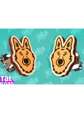 Σετ των 3 Intra απο ξύλο plywood  Χρώμα wenge 3mm-4mm πάχος - Πρότυπα κοπής με λέιζερ σκουλαρίκια με καρφιά σκύλου Δίασταση 3x3 cm INTRAFABR-124987398