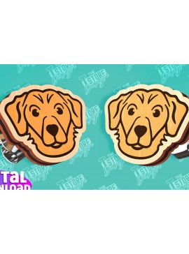 Σετ των 3 Intra απο ξύλο plywood  Χρώμα wenge 3mm-4mm πάχος - Πρότυπα κοπής με λέιζερ σκουλαρίκια με καρφιά σκύλου Δίασταση 3x3 cm INTRAFABR-30345584