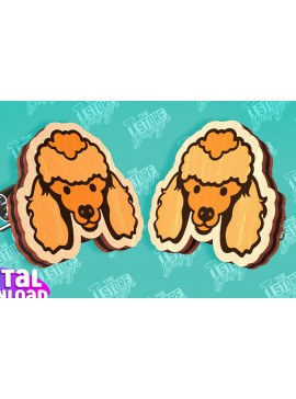 Σετ των 3 Intra απο ξύλο plywood  Χρώμα wenge 3mm-4mm πάχος - Πρότυπα κοπής με λέιζερ σκουλαρίκια με καρφιά σκύλου Δίασταση 3x3 cm INTRAFABR-30374399