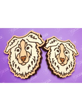 Σετ των 3 Intra απο ξύλο plywood  Χρώμα wenge 3mm-4mm πάχος - Πρότυπο σκουλαρίκια σκουλαρίκια κοπής με λέιζερ Δίασταση 3x3 cm INTRAFABR-37983602