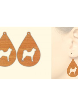 Σετ των 3 Intra απο ξύλο plywood  Χρώμα wenge 3mm-4mm πάχος - Ξύλινα σκουλαρίκια με λέιζερ Δίασταση 3x3 cm INTRAFABR-90816621