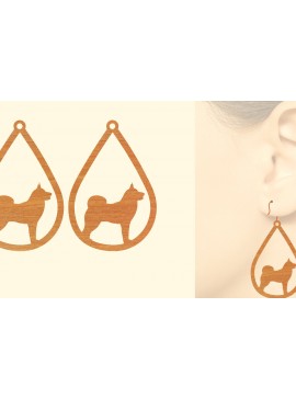 Σετ των 3 Intra απο ξύλο plywood  Χρώμα wenge 3mm-4mm πάχος - Ξύλινα σκουλαρίκια με λέιζερ Δίασταση 3x3 cm INTRAFABR-90816637