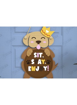 Intra απο ξύλο plywood  Χρώμα wenge 3mm-4mm πάχος - Σκύλοι Καλωσορίζουν Άτομα Ανεκτά Σήμα | CNC Δίασταση 30x20 cm INTRAFABR-104810435