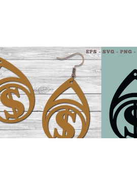 Σετ των 3 Intra απο ξύλο plywood  Χρώμα wenge 3mm-4mm πάχος - Σκουλαρίκια κομμένα με λέιζερ Δίασταση 3x3 cm INTRAFABR-71933110