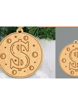 Σετ των 2 Intra απο ξύλο plywood  Χρώμα wenge 3mm-4mm πάχος - Στολίδι κοπής με λέιζερ 2 Δίασταση 6x6 cm INTRAFABR-71896573