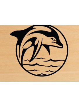 Intra απο ξύλο plywood  Χρώμα wenge 3mm-4mm πάχος - Dolphin Metal Wall Art, με λέιζερ Δίασταση 40x50 cm INTRAFABR-73349756