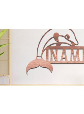 Intra απο ξύλο plywood  Χρώμα wenge 3mm-4mm πάχος - Dolphin Name Sin Δίασταση 30x20 cm INTRAFABR-72271726