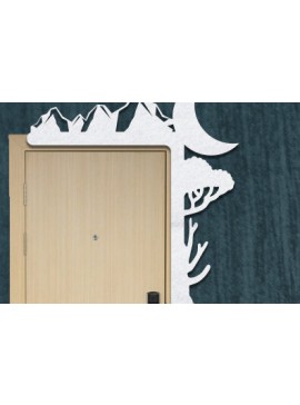 Intra απο ξύλο plywood  Χρώμα wenge 3mm-4mm πάχος - Γωνιακή πόρτα Δίασταση 40x50 cm INTRAFABR-77477221