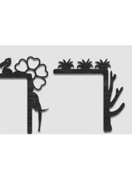 Intra απο ξύλο plywood  Χρώμα wenge 3mm-4mm πάχος - Γωνιακή πόρτα Δίασταση 40x50 cm INTRAFABR-77477263