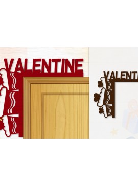 Σετ των 2 Intra απο ξύλο plywood  Χρώμα wenge 3mm-4mm πάχος - Γωνιακή πόρτα για Valentine Lasercut Δίασταση 20x20 cm INTRAFABR-77477191