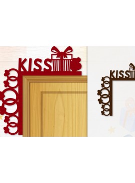 Σετ των 2 Intra απο ξύλο plywood  Χρώμα wenge 3mm-4mm πάχος - Γωνιακή πόρτα για Valentine Lasercut Δίασταση 20x20 cm INTRAFABR-76871545