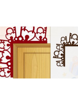 Σετ των 2 Intra απο ξύλο plywood  Χρώμα wenge 3mm-4mm πάχος - Γωνιακή πόρτα για Valentine Lasercut Δίασταση 20x20 cm INTRAFABR-108289859