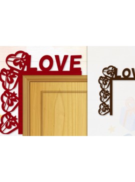 Σετ των 2 Intra απο ξύλο plywood  Χρώμα wenge 3mm-4mm πάχος - Γωνιακή πόρτα για Valentine Lasercut Δίασταση 20x20 cm INTRAFABR-108289867